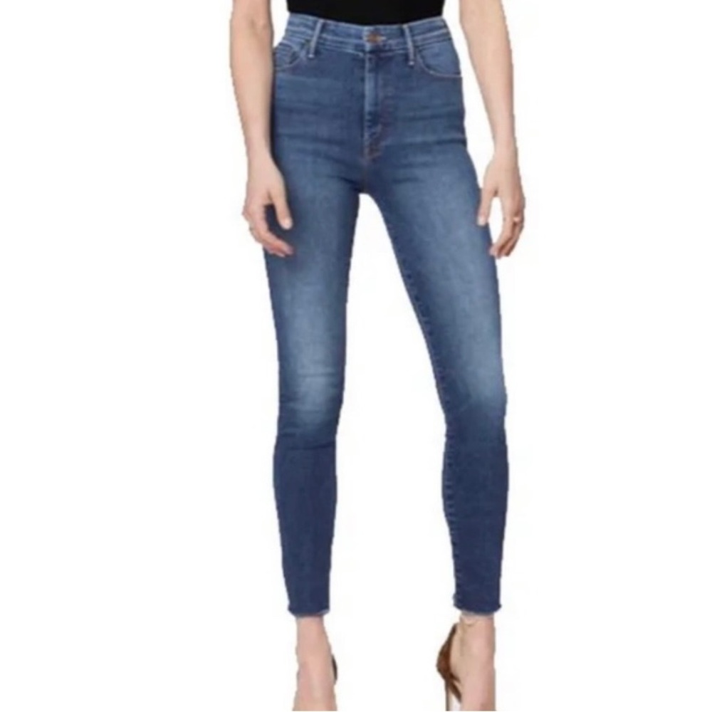 MOTHER High Waisted Looker Ankle Fray Big Sky Wash Jeans Size 27